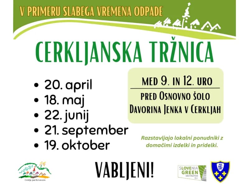 Kmalu bo Cerkljanska tržnica!