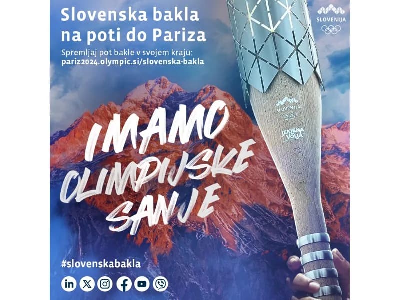 The Slovenian torch on its way to Paris