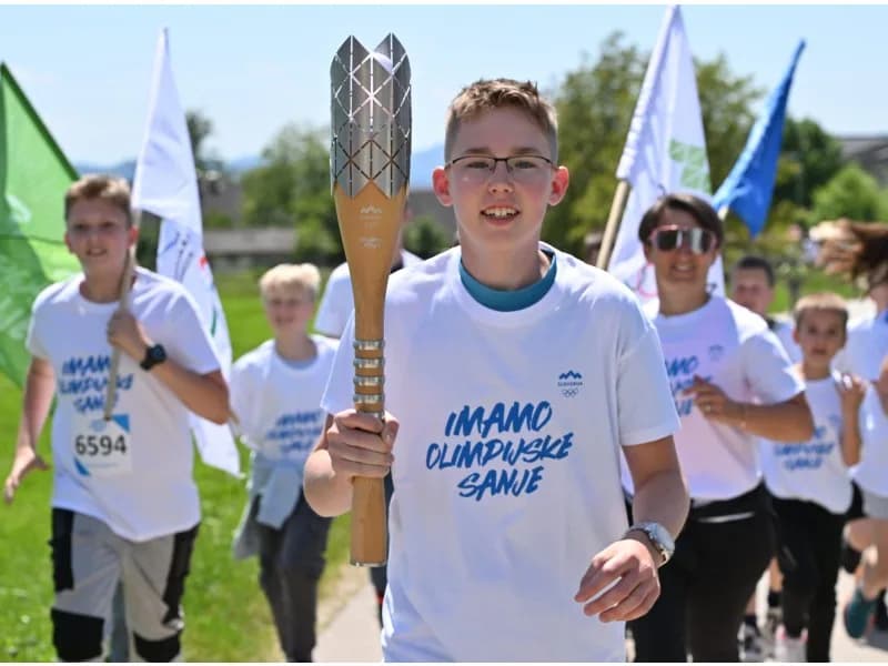Olimpijska bakla na poti do Pariza v Cerkljah