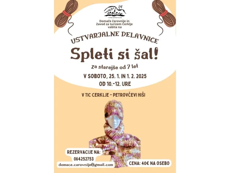 Ustvarjalna delavnica - spleti si šal