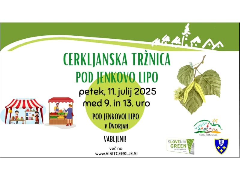 Cerklje Market under Jenko’s Lime Tree