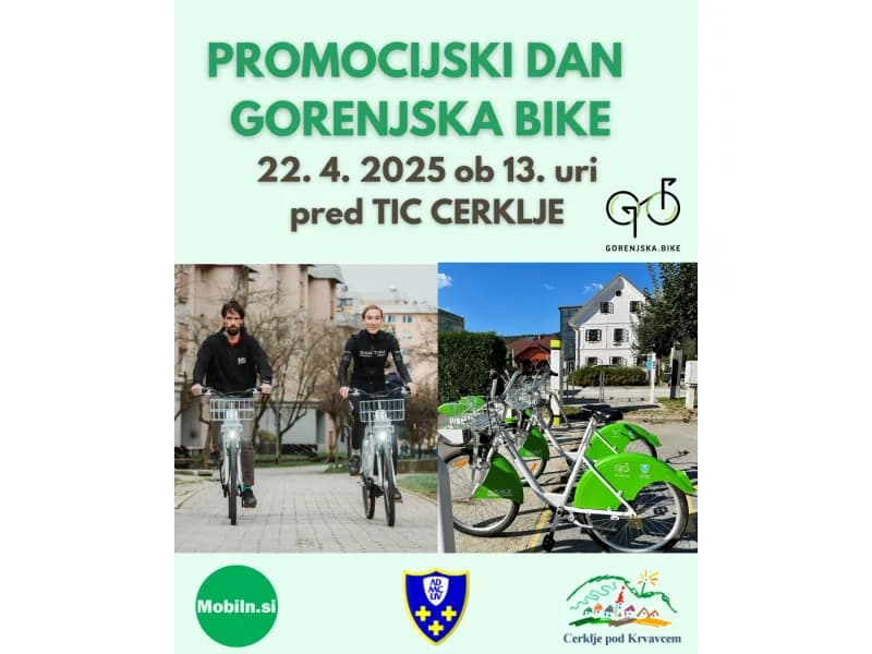 Welcome spring on two wheels – bike rental opens in front of TIC Cerklje