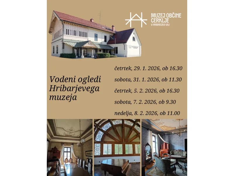 Napovedani vodeni ogledi Hribarjevega muzeja
