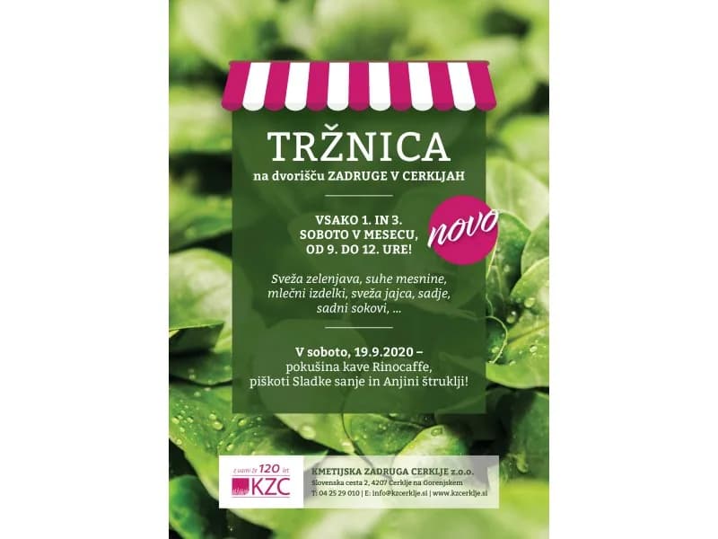 Tržnica na dvorišču KZ Cerklje