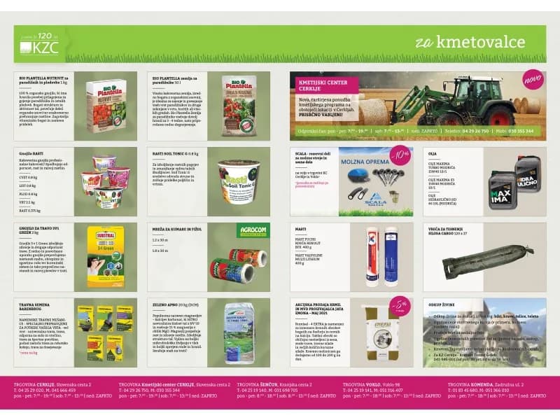 Special offers at Kmetijska zadruga Cerklje (Cerklje Agricultural Cooperative)