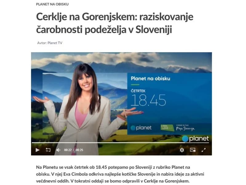 PLANET NA OBISKU V CERKLJAH NA GORENJSKEM