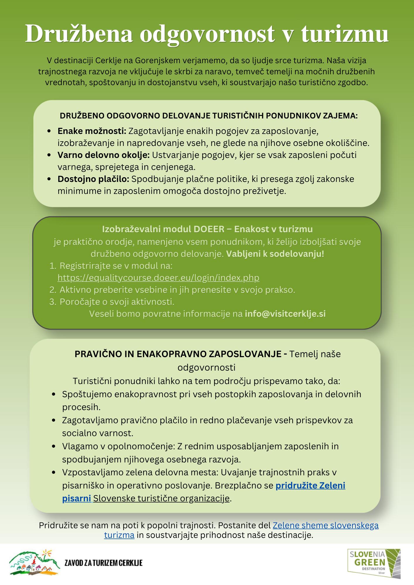 Infografika: Družbena odgovornost v turizmu