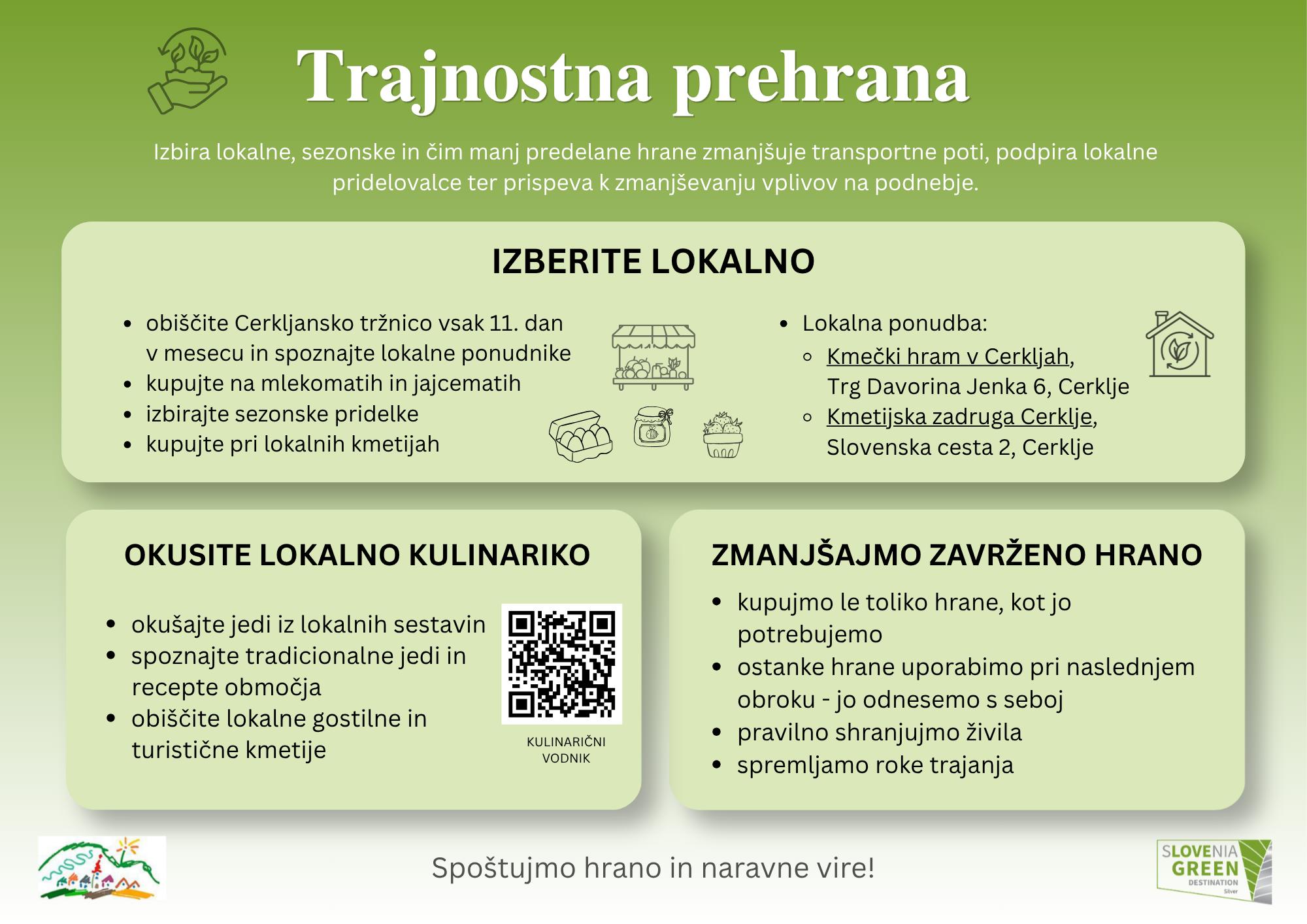 Infografika: Trajnostna prehrana