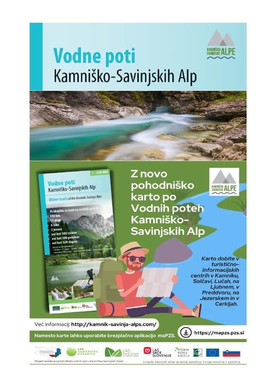 Naslovnica: Vodne poti Kamniško-Savinjskih Alp